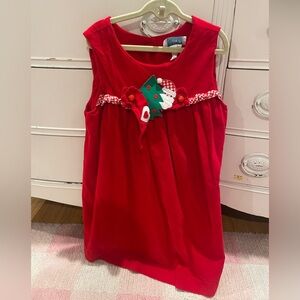Fauntasia Too Red Jumper Kids Dress with Santa or Valentines Tabs
